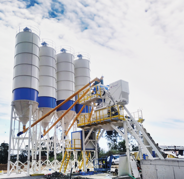 100m³/h Compact Bucket System Concrete Batching Plant